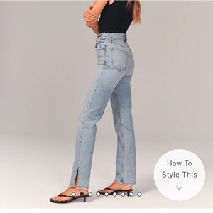 Abercrombie 90s Ultra High Rise Straight Jeans